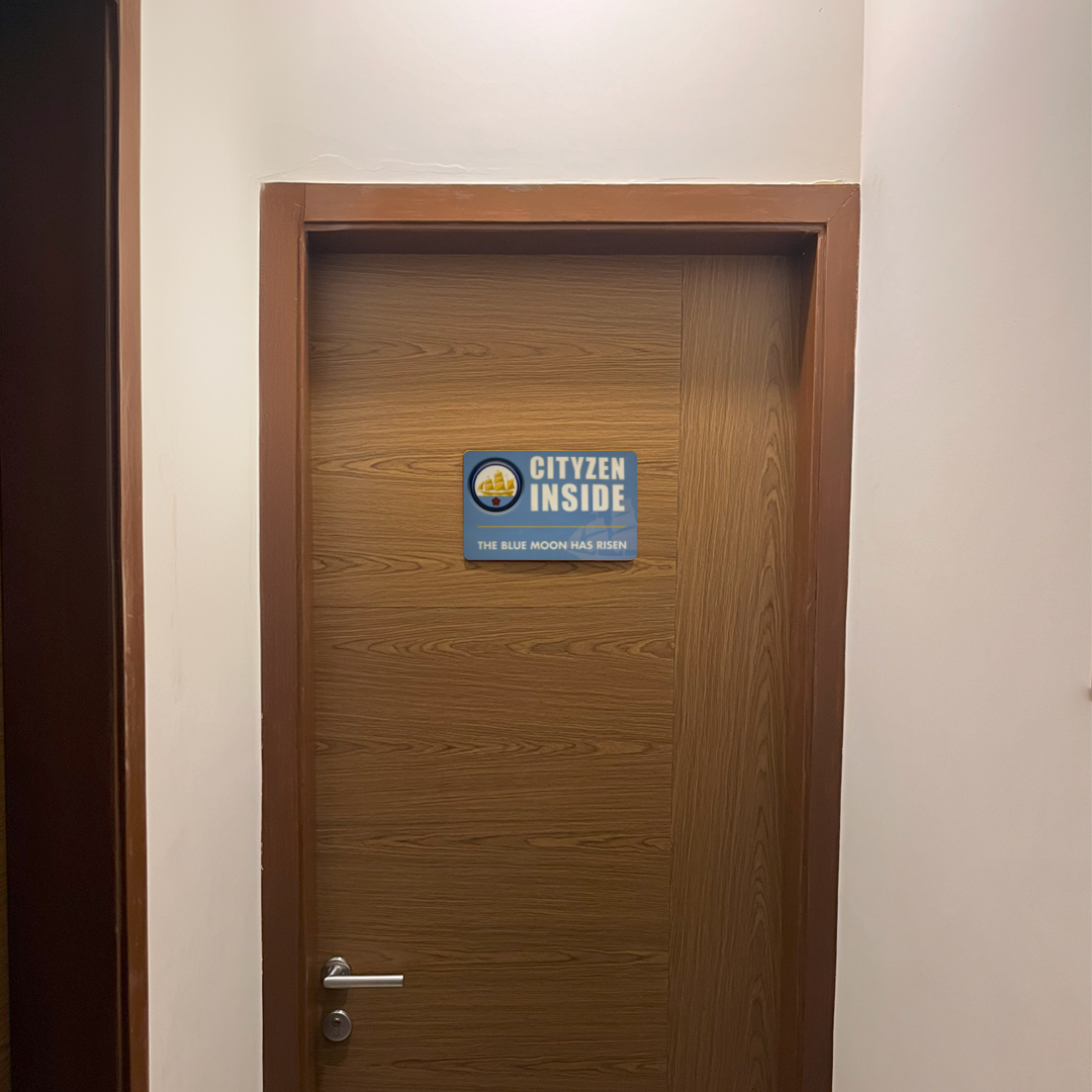 Cityzen Inside - Manchester City Door Sign