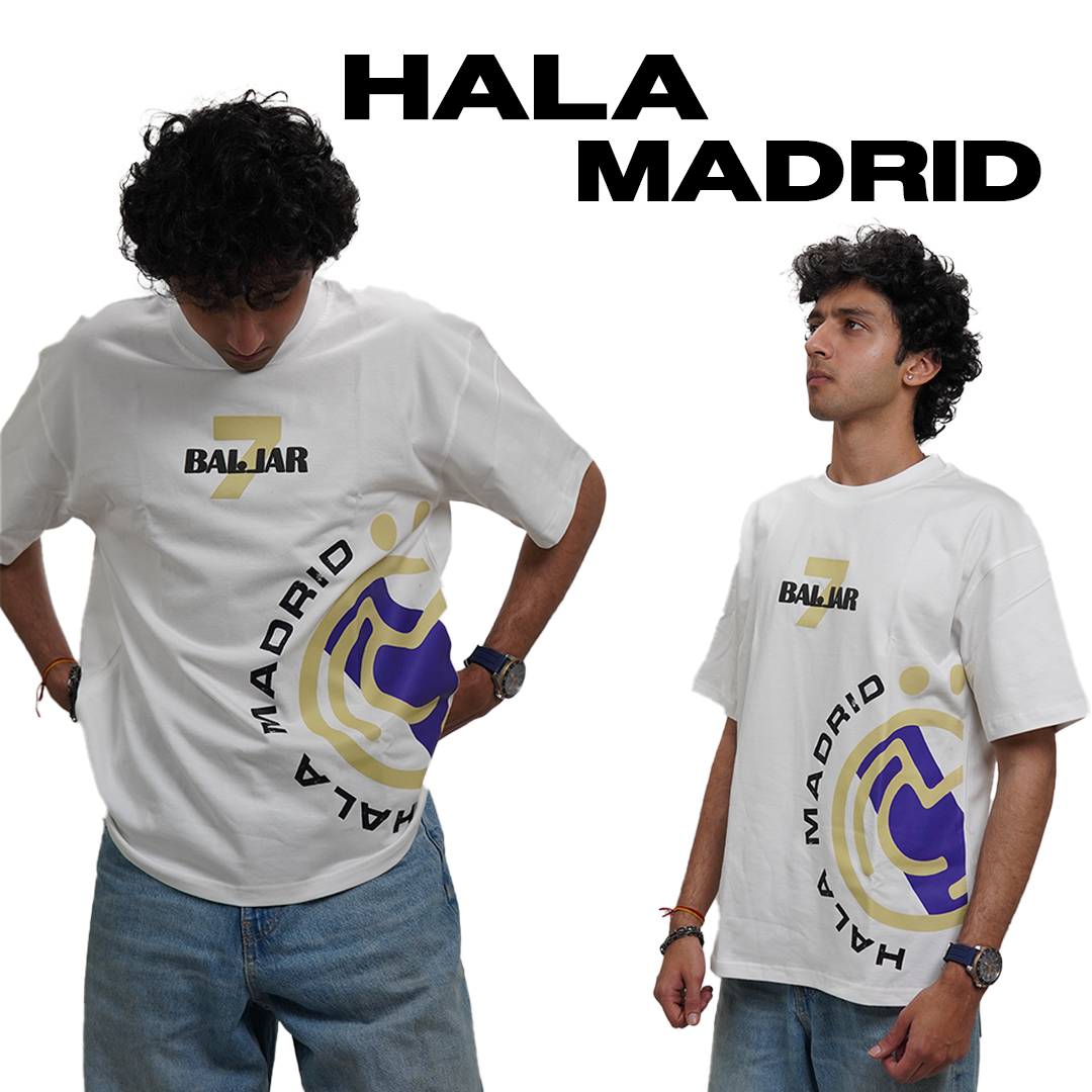Hala Madrid Drop - Divyansh X Ballar (White)