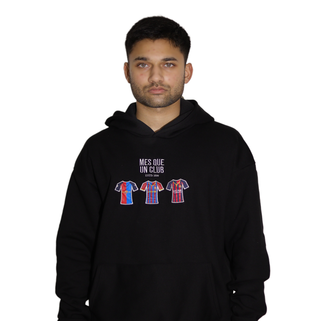 Mes Que Un Club - Embroidered Oversized Hoodie