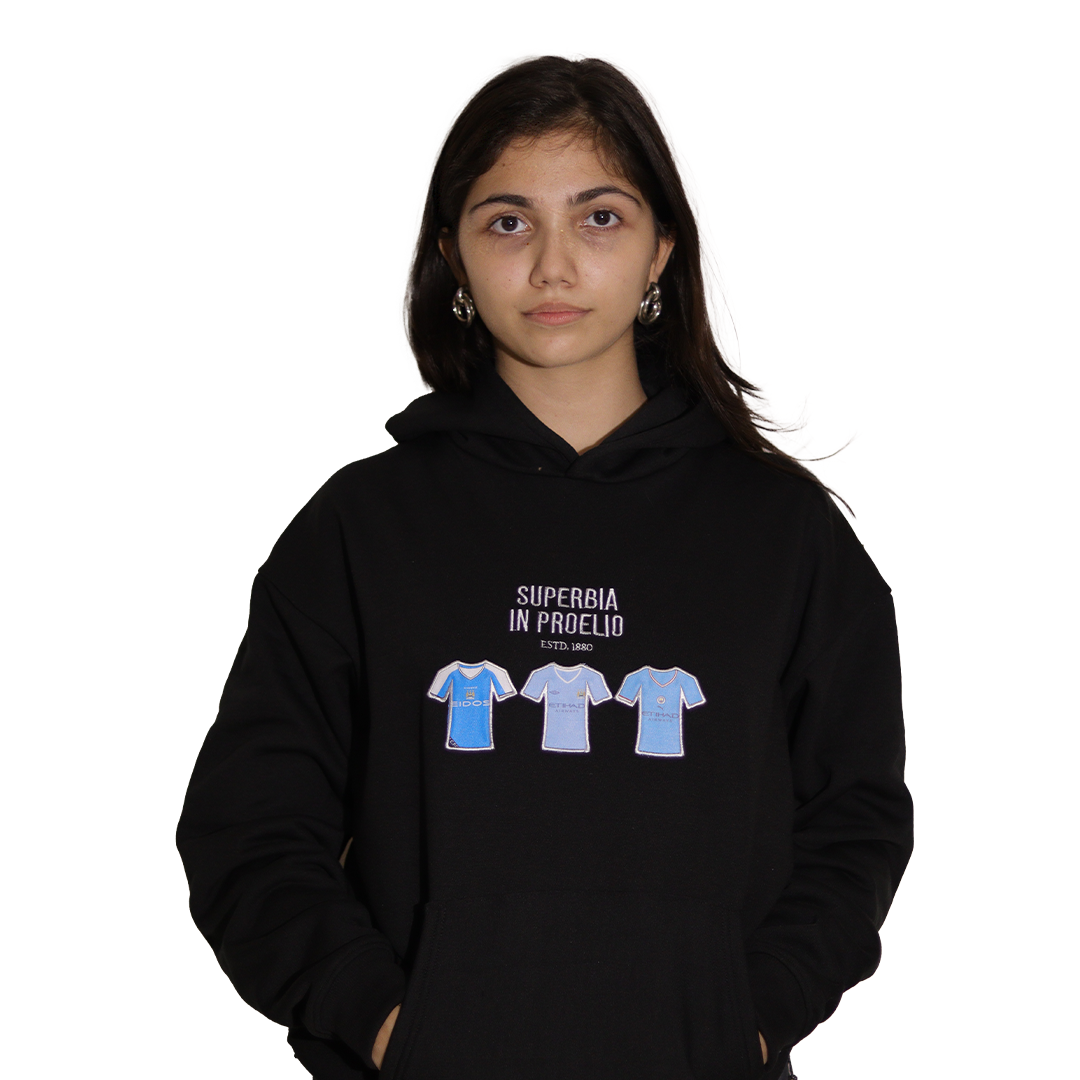 Superbia in Proelio - Embroidered Oversized Hoodie