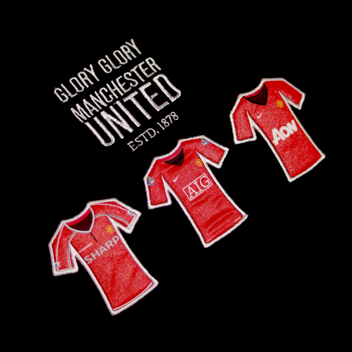 Glory Glory Manchester United - Embroidered Oversized Hoodie