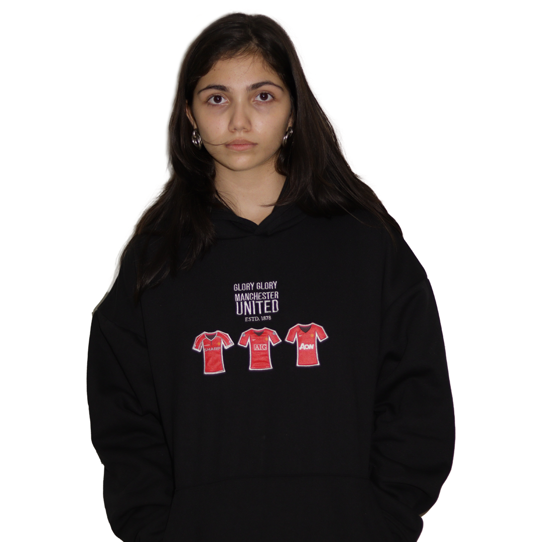 Glory Glory Manchester United - Embroidered Oversized Hoodie