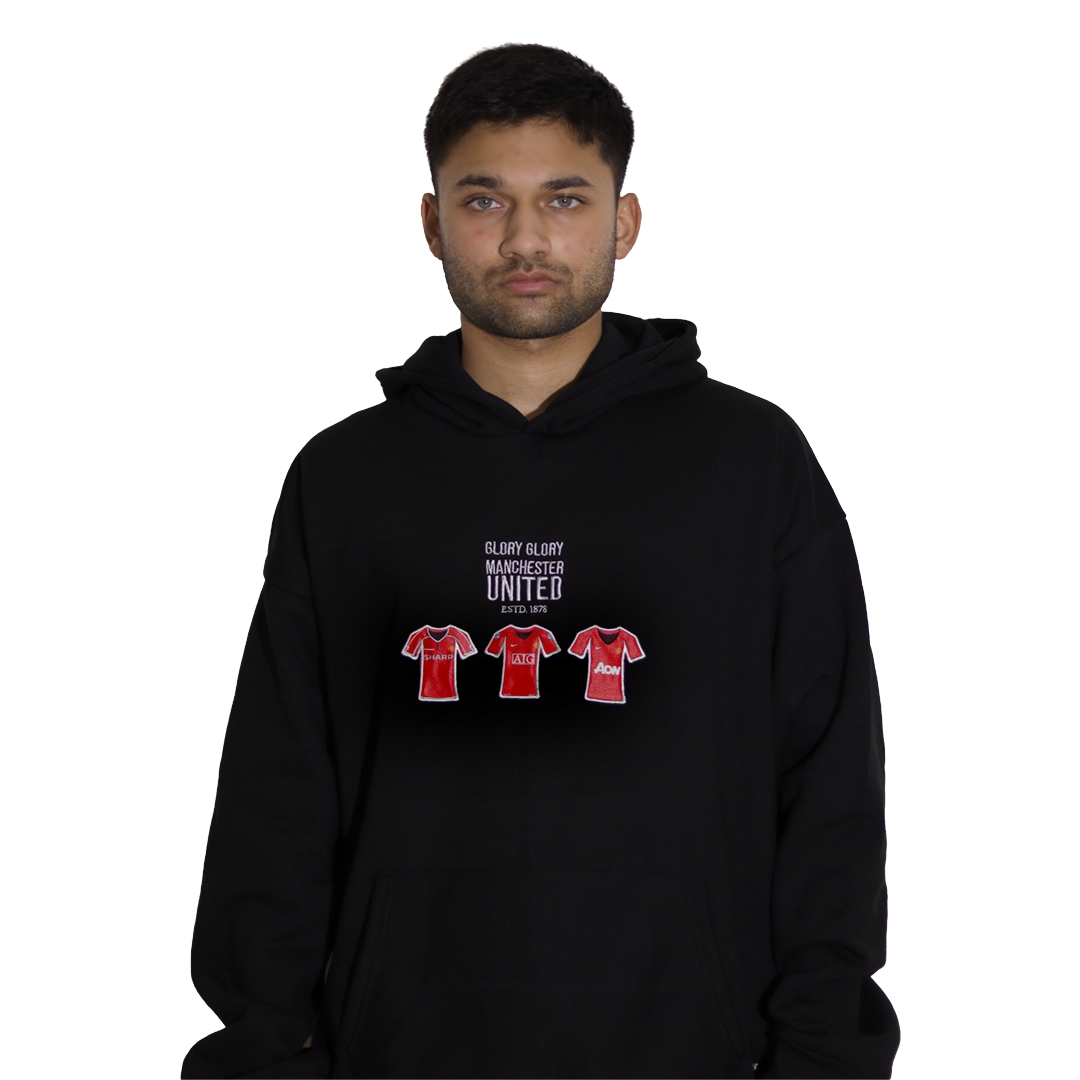 Glory Glory Manchester United - Embroidered Oversized Hoodie