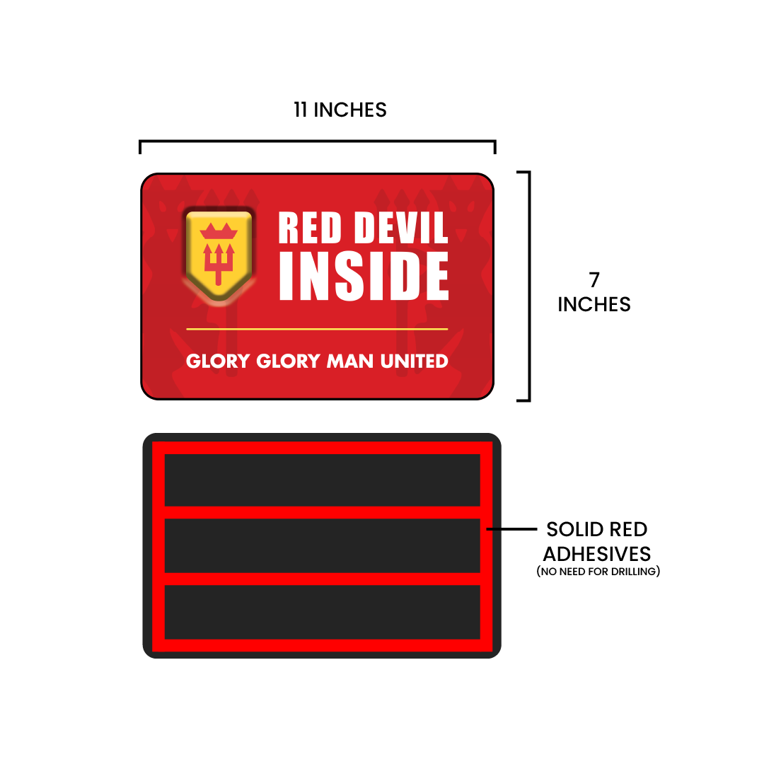 Red Devil Inside - Manchester United Door Sign