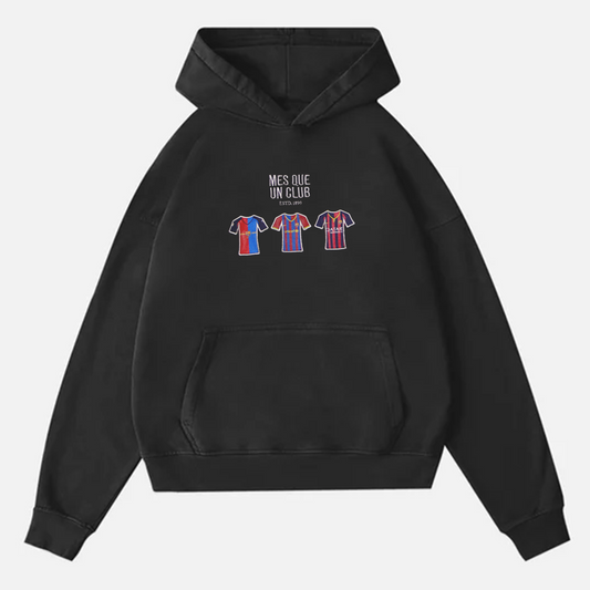 Mes Que Un Club - Embroidered Oversized Hoodie