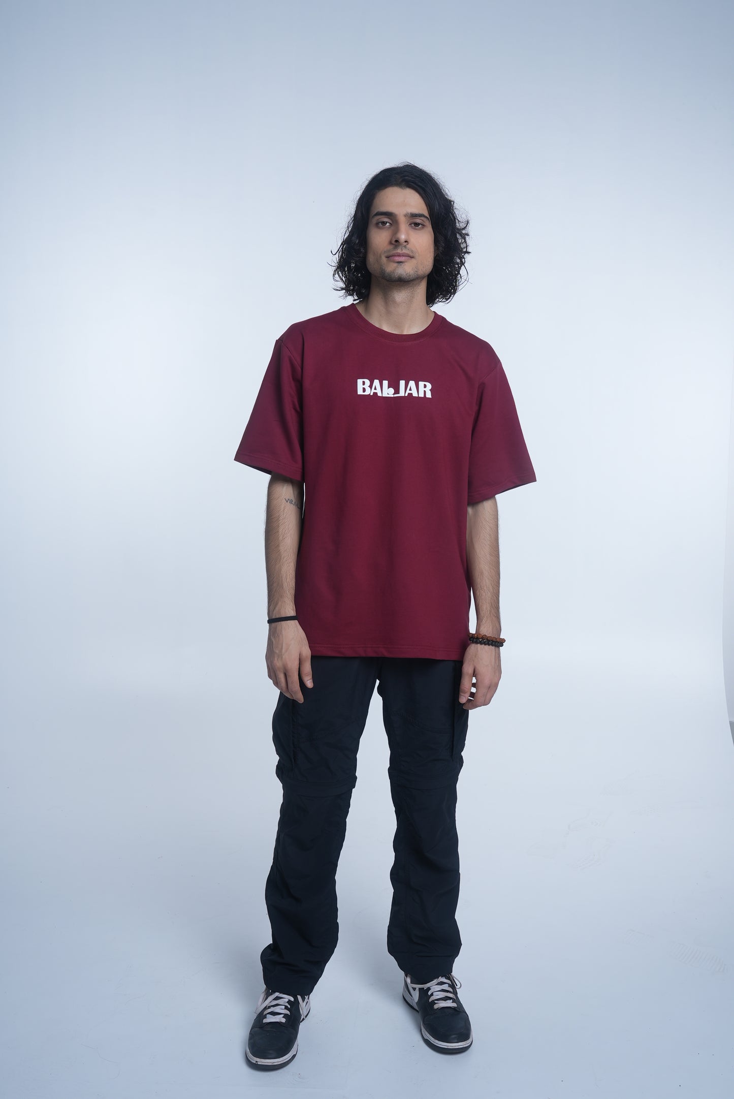 Ballar Basics (Maroon) - Premium Oversized Heavyweight T-shirt
