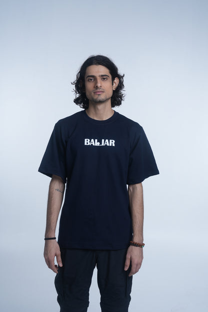Ballar Basics (Navy Blue) - Premium Oversized Heavyweight T-shirt