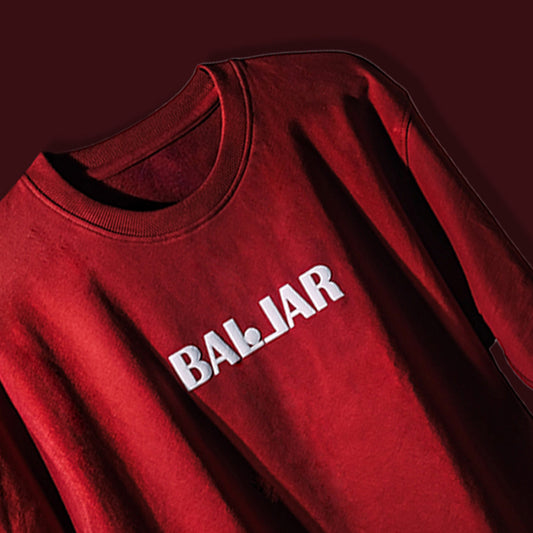 Ballar Basics (Maroon) - Premium Oversized Heavyweight T-shirt